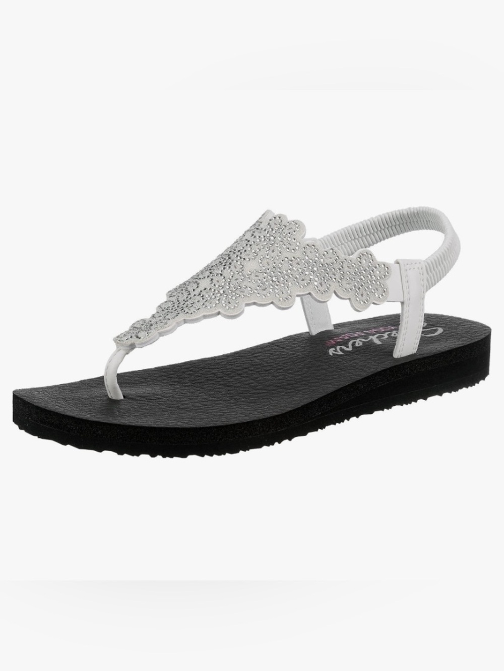 Skechers Women's Meditation Floral LoverFlip-Flop Sandals Size 8